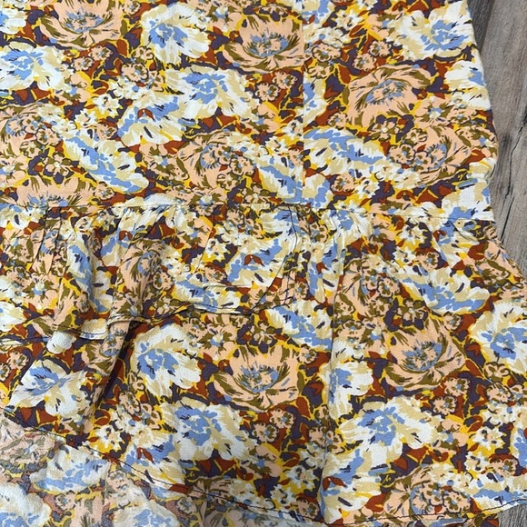 Free People Nadia Floral-Print Ruffle-Hem Skirt size 8 - Picture 6 of 8